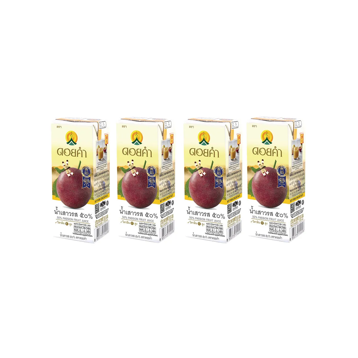 DOI KHAM Passion Fruit Juice [Tetra Pack]  (4 x 200mL)