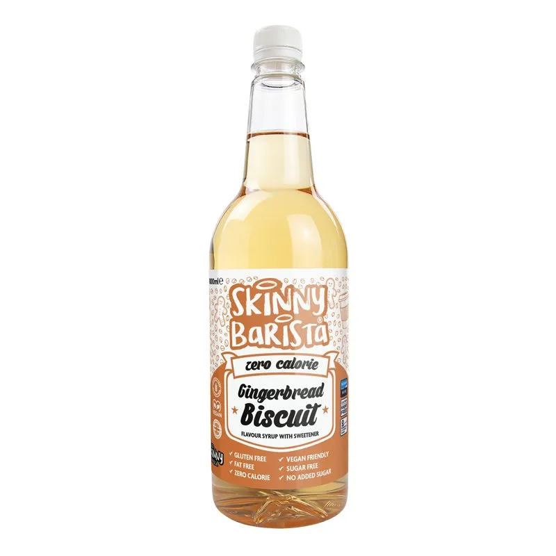 Gingerbread Syrup - Zero Calorie Sugar Free Skinny Coffee Syrup - 1 Litre