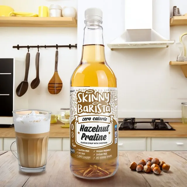 Hazelnut Coffee Syrup - Zero Calorie Sugar Free Skinny- 1 Litre