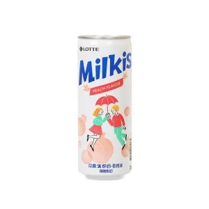 LOTTE Milkis - Peach (Carbonated Soft Drink) [Can]  (250mL)