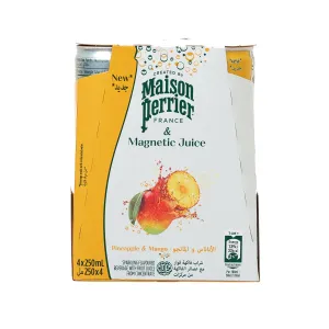 MAISON PERRIER Sparkling Mineral Water - Pineapple & Mango [4 Can]  (4 x 250mL)