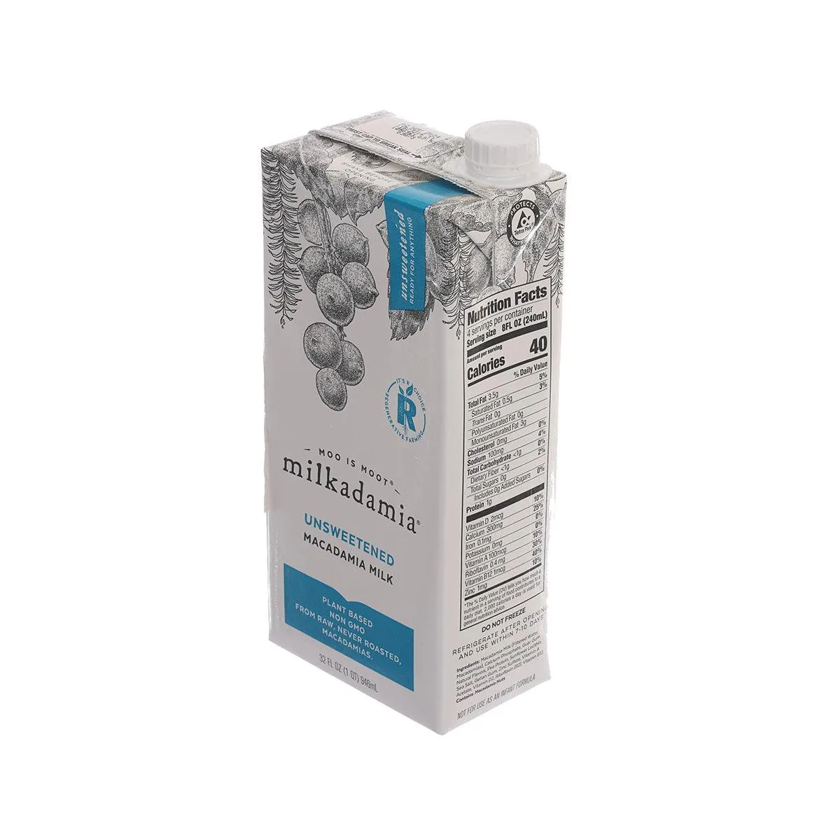 MILKADAMIA Macadamia Milk - Unsweetened  (946mL)