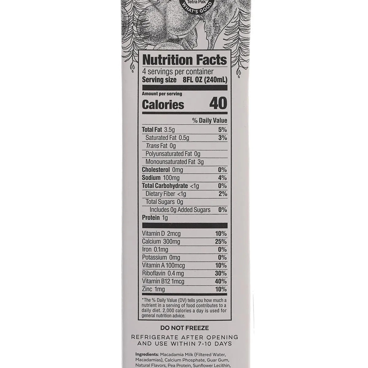 MILKADAMIA Macadamia Milk - Unsweetened  (946mL)