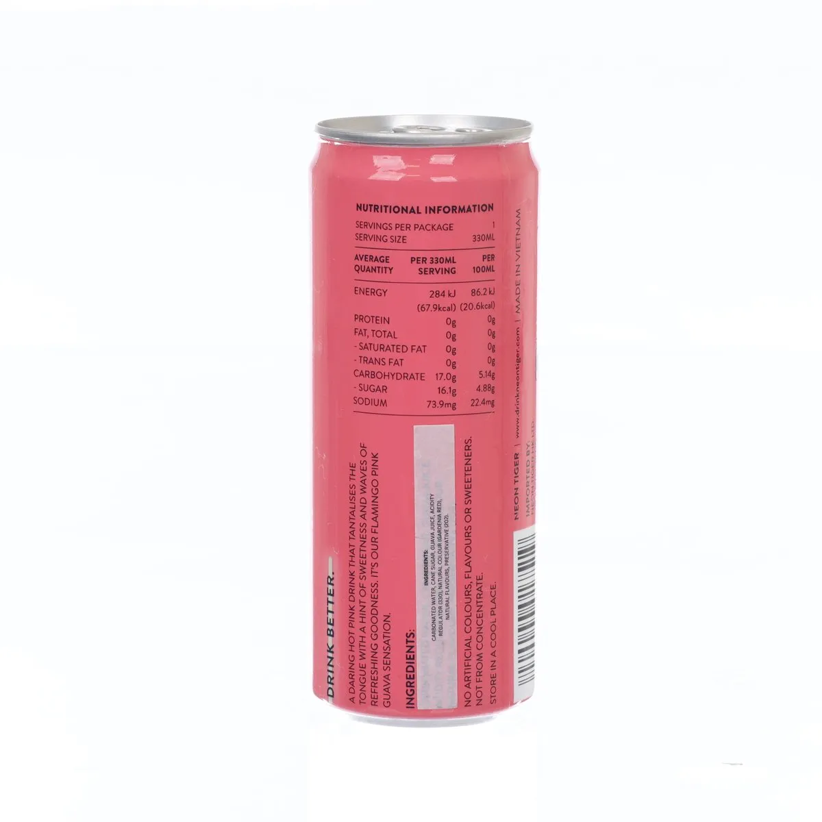 NEON TIGER Real Fruit Soda - Pink Guava [Can]  (330mL)