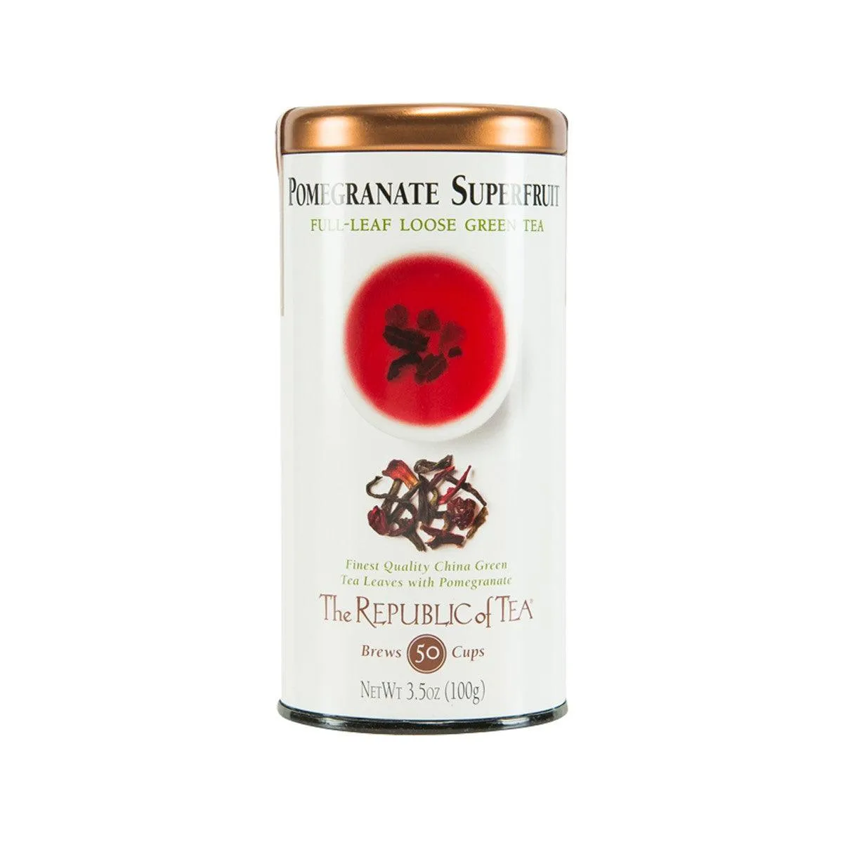 THE REPUBLIC OF TEA Pomegranate Superfruit Loose Green Tea  (100g)