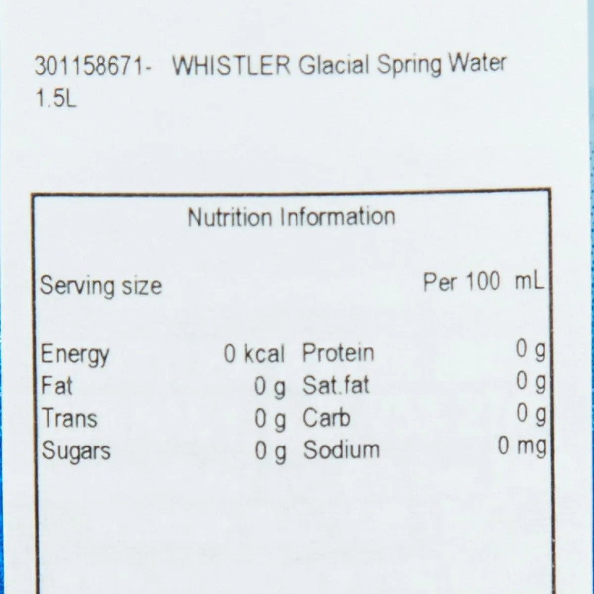 WHISTLER Glacial Spring Water  (1.5L)