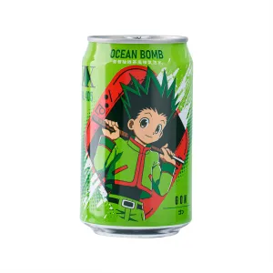 YHB OCEAN BOMB Grapefruit Green Tea Flavor Sparkling Water - Hunter x Hunter Gon [Can]  (330mL)